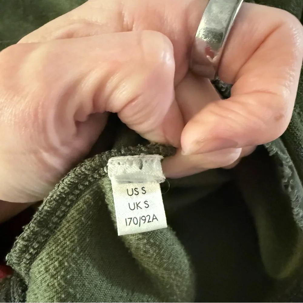 Free People Movement Let It Go Sweat Jacket Army Green Quarter Zip Hoodie Small